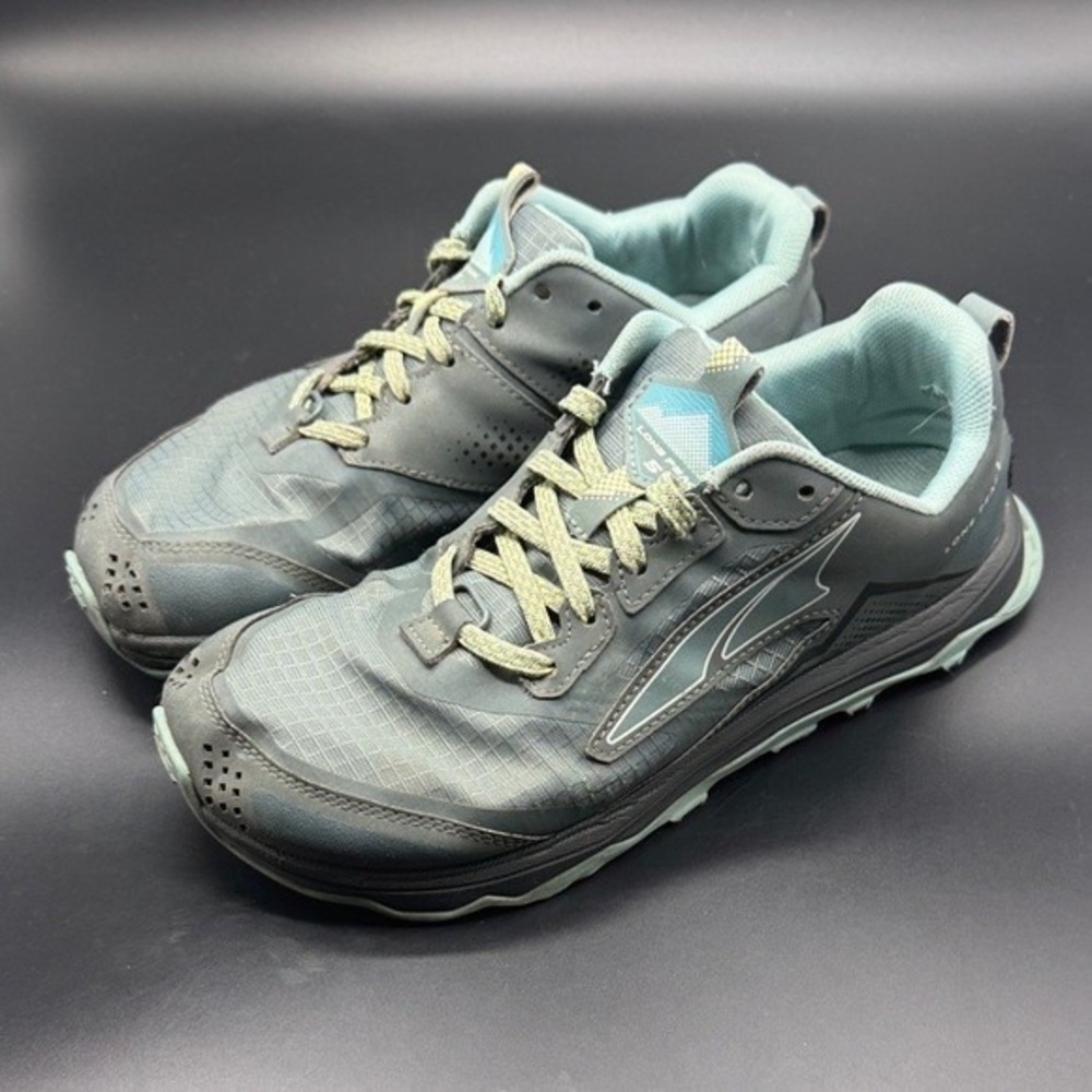 Altra Lone Peak 5 Womens 8.5 Gray Blue Trail Running Shoes AL0A4VR7327 Zero Drop